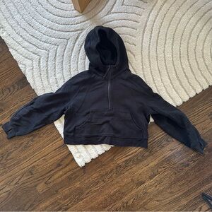 Black Cropped Hoodie
